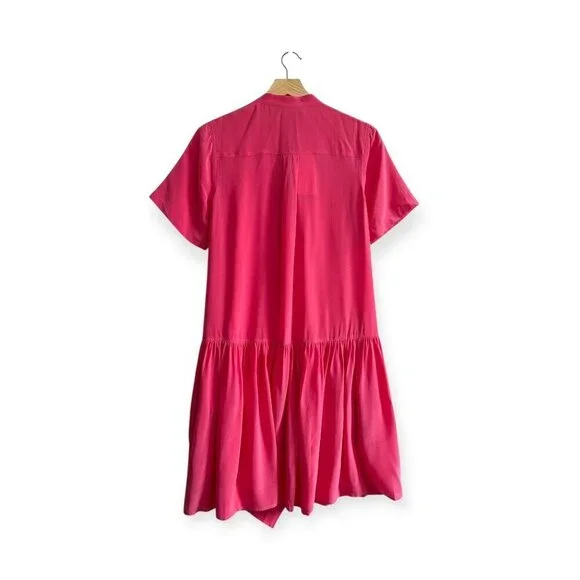 ULLA JOHNSON Adalyn Silk Mini Dress, Pink,‎ Size 4,New with tag